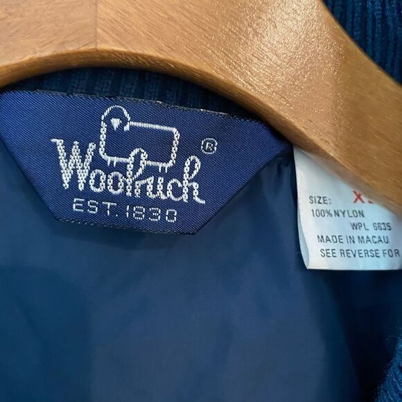 Woolrich Men’s XL Blue Nylon Utility Pockets Nylon Windbreaker - Picture 11 of 11